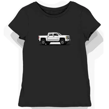 Koszulka damska czarna z Motywem Chevrolet Silverado HD