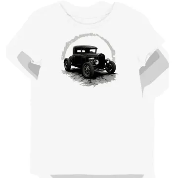 Koszulka damska biała z motywem Ford Model T w stylu vintage