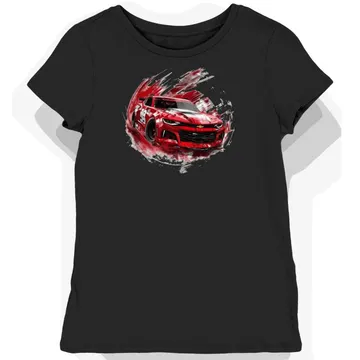 Koszulka damska czarna Wyścigowa Moto Sztuka Chevy Camaro