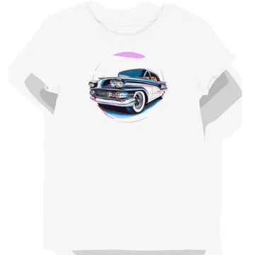Koszulka damska biała z motoryzacyjnym stylem Pontiac Bonneville
