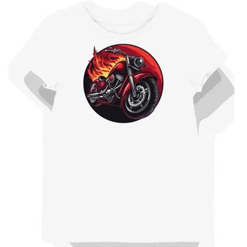 Koszulka damska biała z Emblematem Motocyklowym w Stylu Rockowym