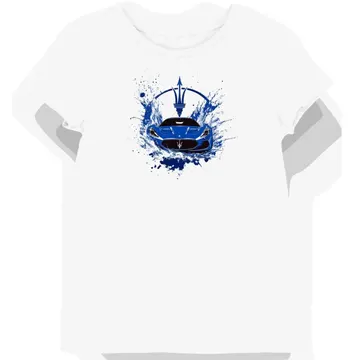Koszulka damska biała z odważnym logo Maserati
