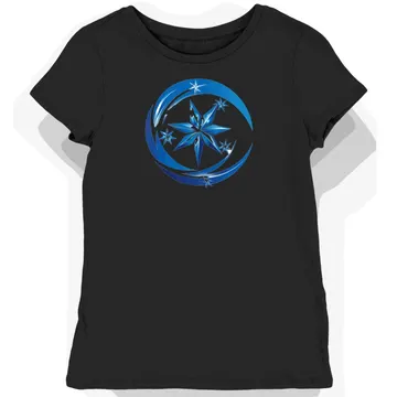 Koszulka damska czarna Gwiezdny Motyw z Logo Subaru