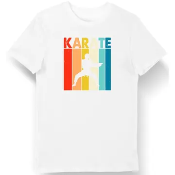 Koszulka męska retro Karate biała