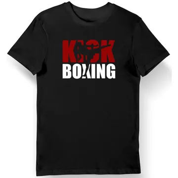 Koszulka męska z napisem "Kick Boxing" czarna