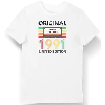 Koszulka męska na 35 urodziny original kaseta limited edition biała