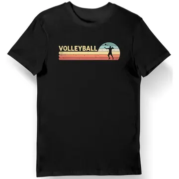 Koszulka męska dla siatkarza z napisem volleyball czarna