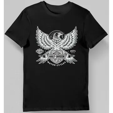 Koszulka męska Harley-Davidson dla motocyklistów czarna