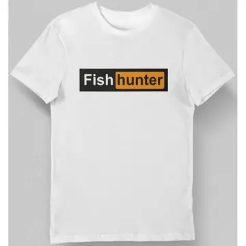 Koszulka ryby fish hunter biała