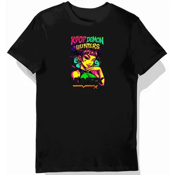 Koszulka dziecięca czarna – K-Pop Hunter – kpop demon hunters – wzór 2