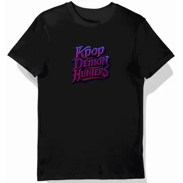 Koszulka dziecięca czarna, kpop demon hunters