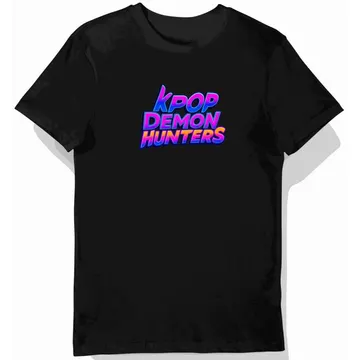 Koszulka dziecięca czarna K-Pop Hunter: kpop demon hunters – wzór 2