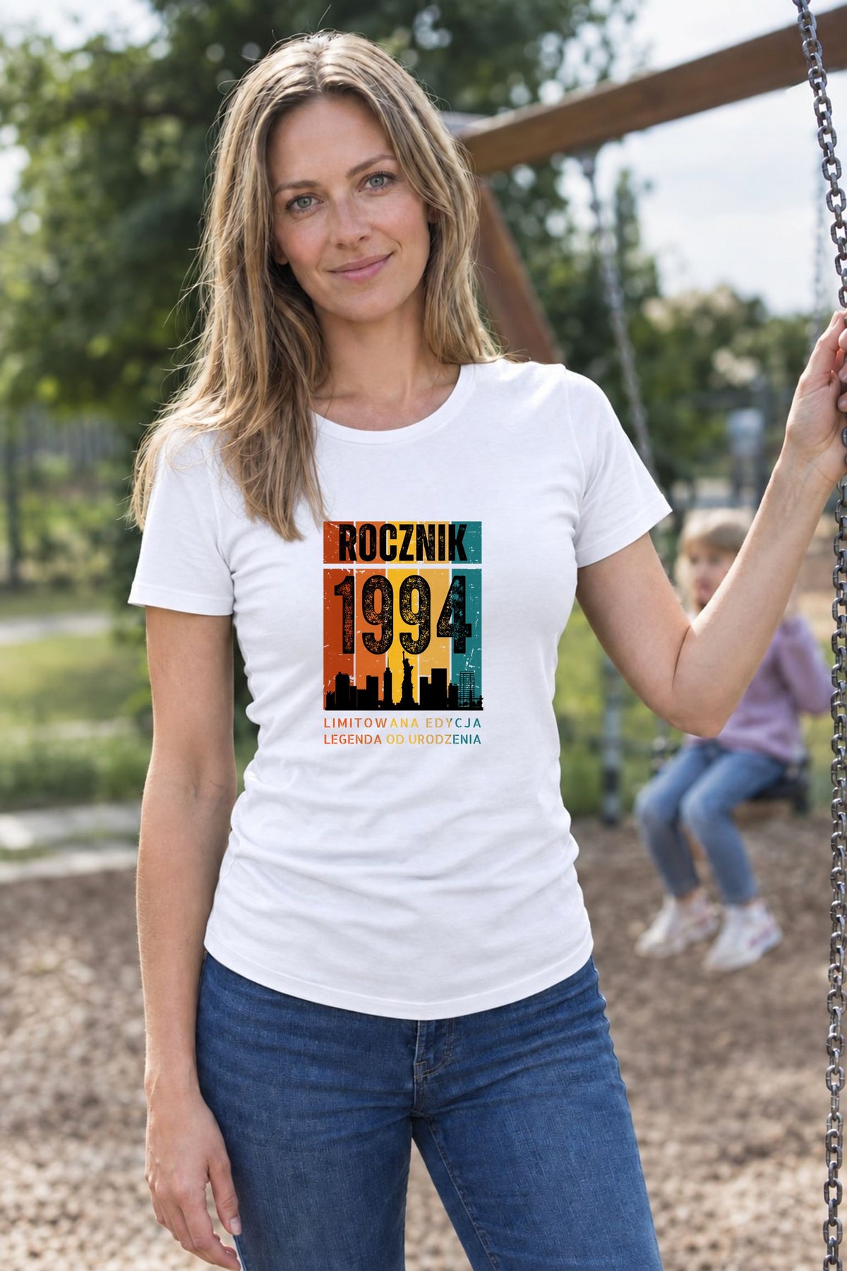 Koszulka damska biała Rocznik 1994 Legenda od urodzenia prezent na urodziny