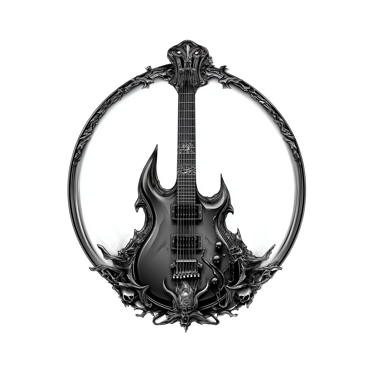 Koszulka damska biała z gitarą Judas Priest, zdjęcie 2