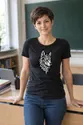 Koszulka damska czarna z wilkiem tribal dla niej prezent, zdjęcie 6