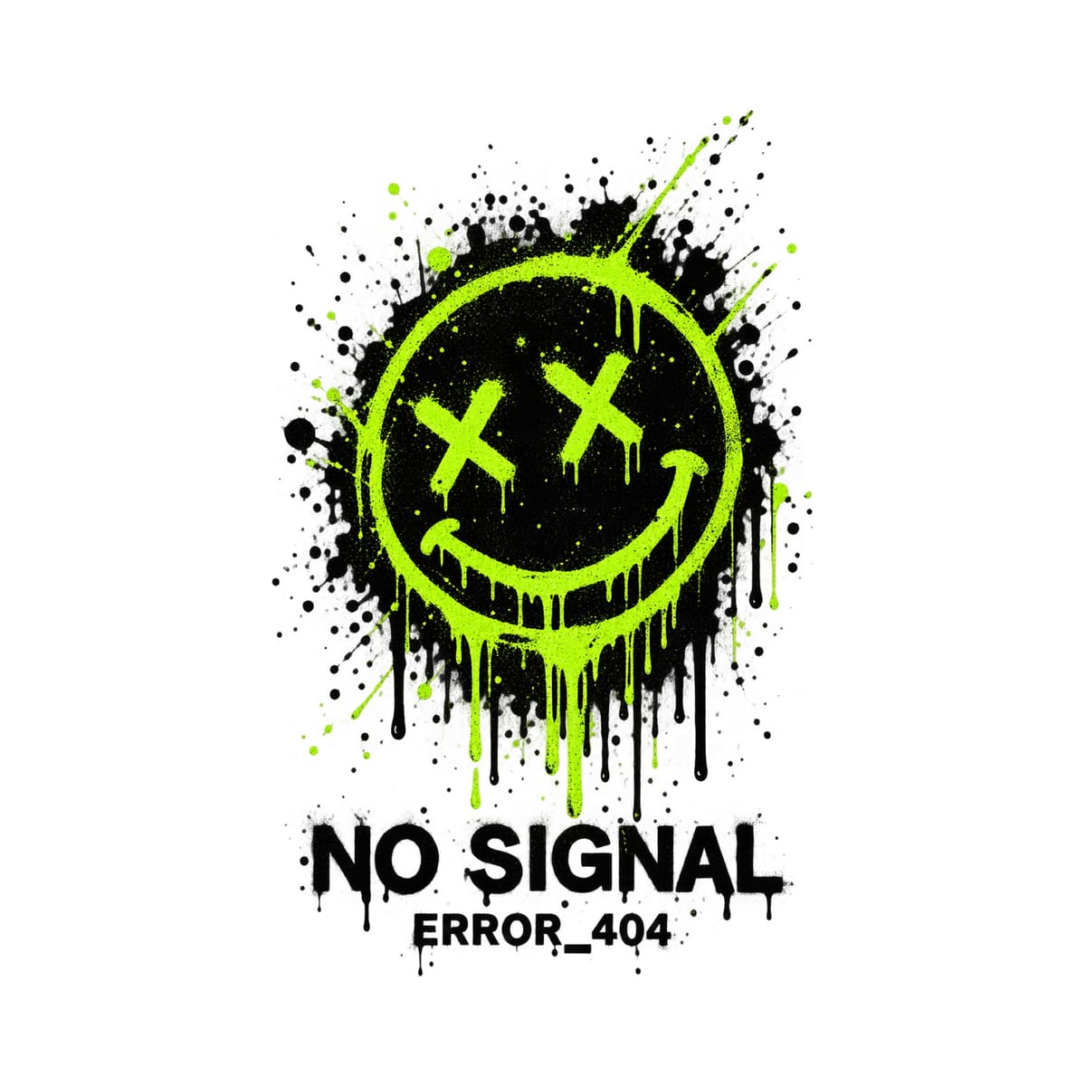 Koszulka damska biała śmieszna buźka graffiti no signal meme prezent, zdjęcie 2