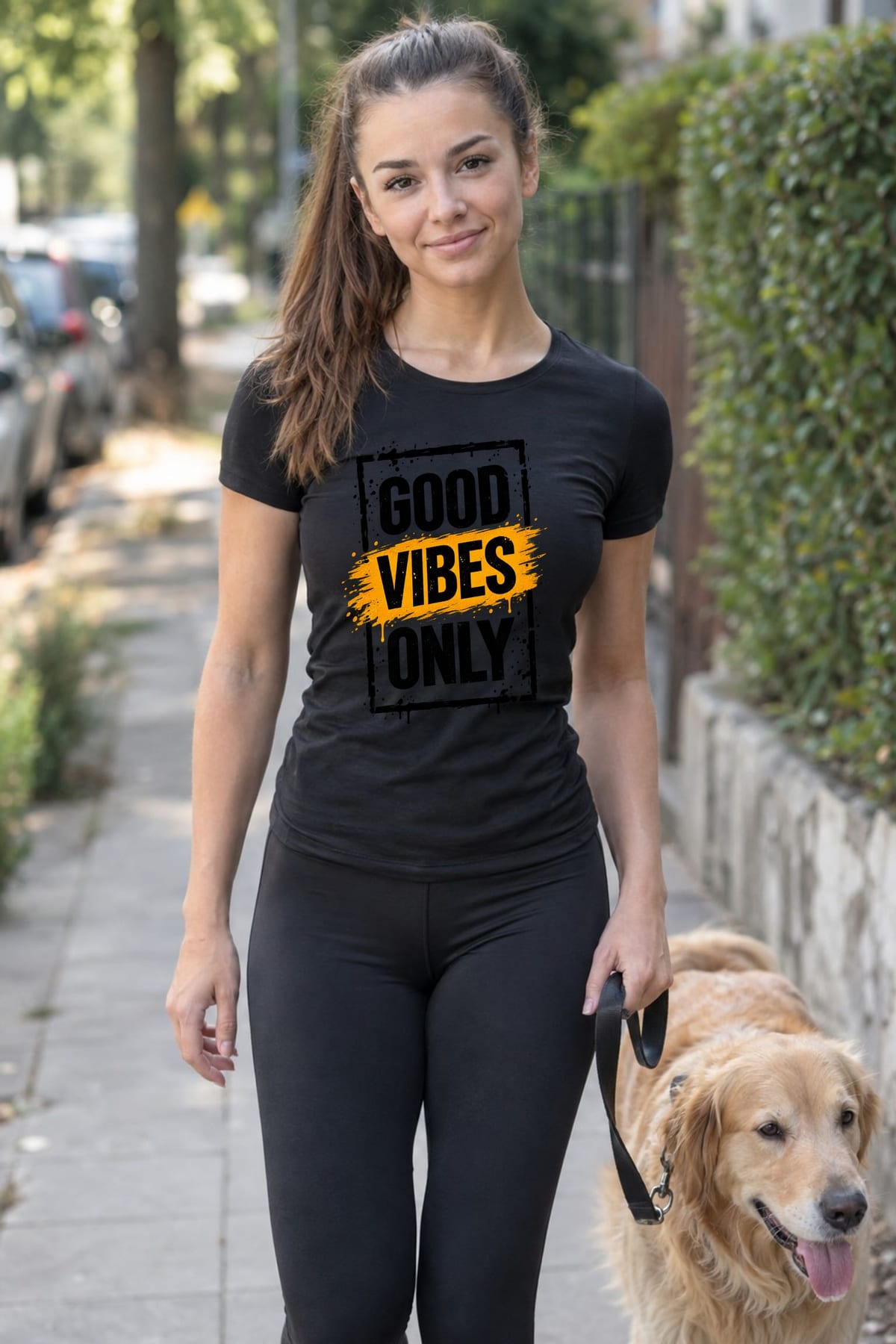 Koszulka damska czarna z napisem Good Vibes Only pozytywna prezent, zdjęcie 6