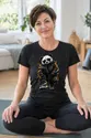 Koszulka damska czarna z pandą w okularach streetwear śmieszna prezent, zdjęcie 3