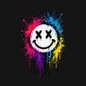 Koszulka damska czarna z uśmiechem graffiti street art dla niej prezent, zdjęcie 2