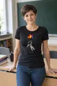 Koszulka damska czarna astronautka z balonami kosmos śmieszna prezent, zdjęcie 4