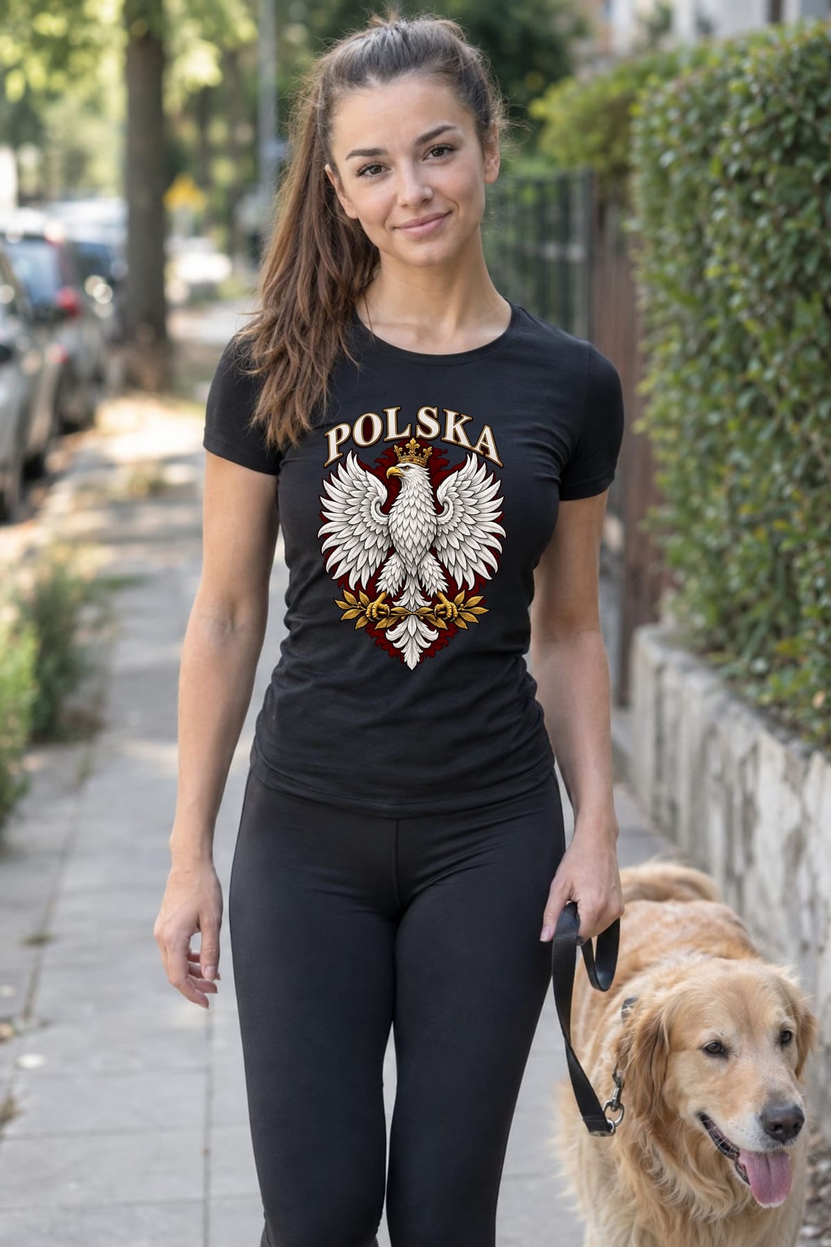 Koszulka damska czarna Polska orzeł patriotyczna godło prezent, zdjęcie 4