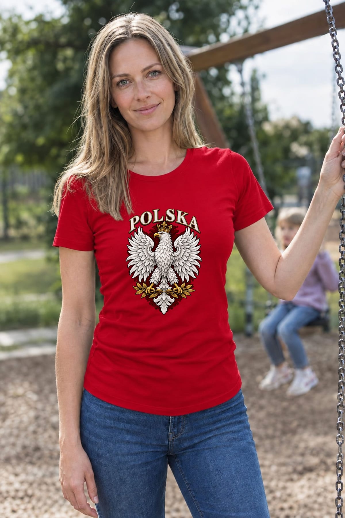 Koszulka damska czerwona Polska orzeł patriotyczna godło prezent, zdjęcie 6
