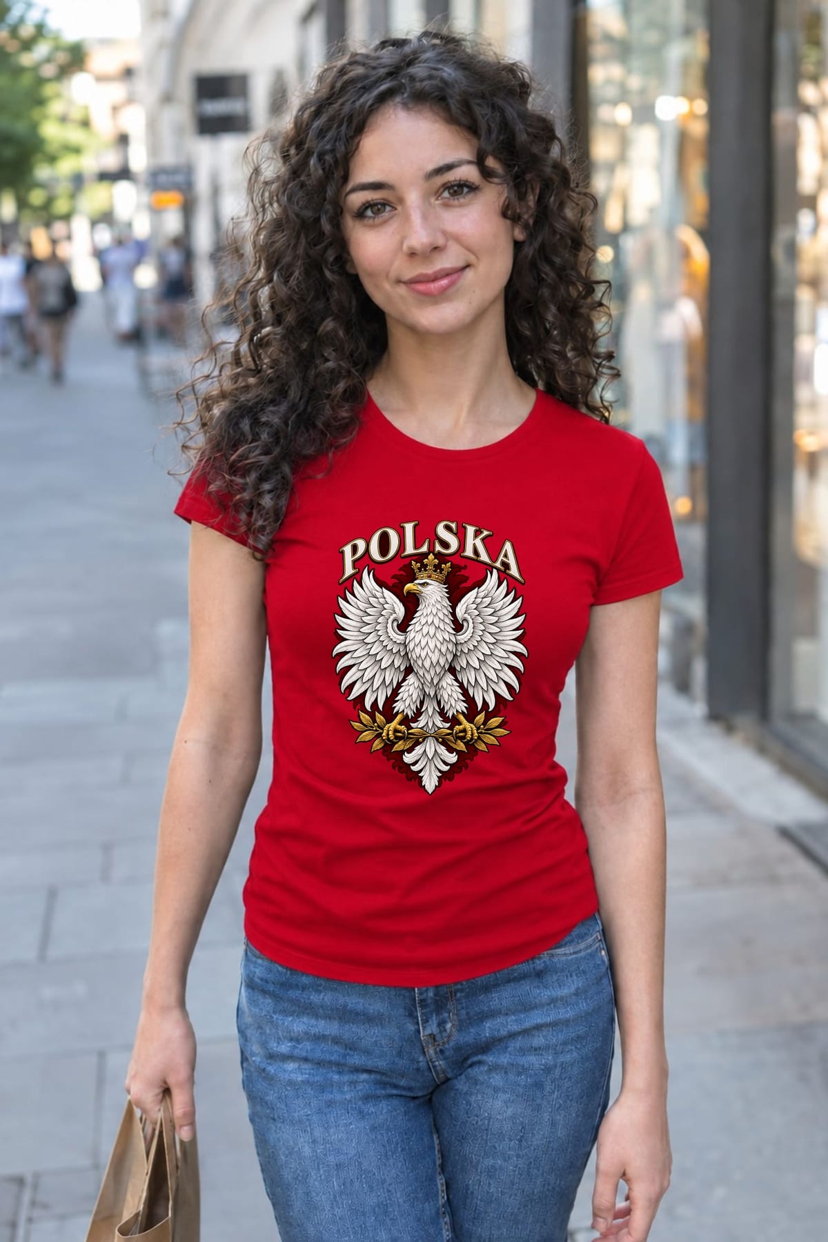 Koszulka damska czerwona Polska orzeł patriotyczna godło prezent, zdjęcie 7