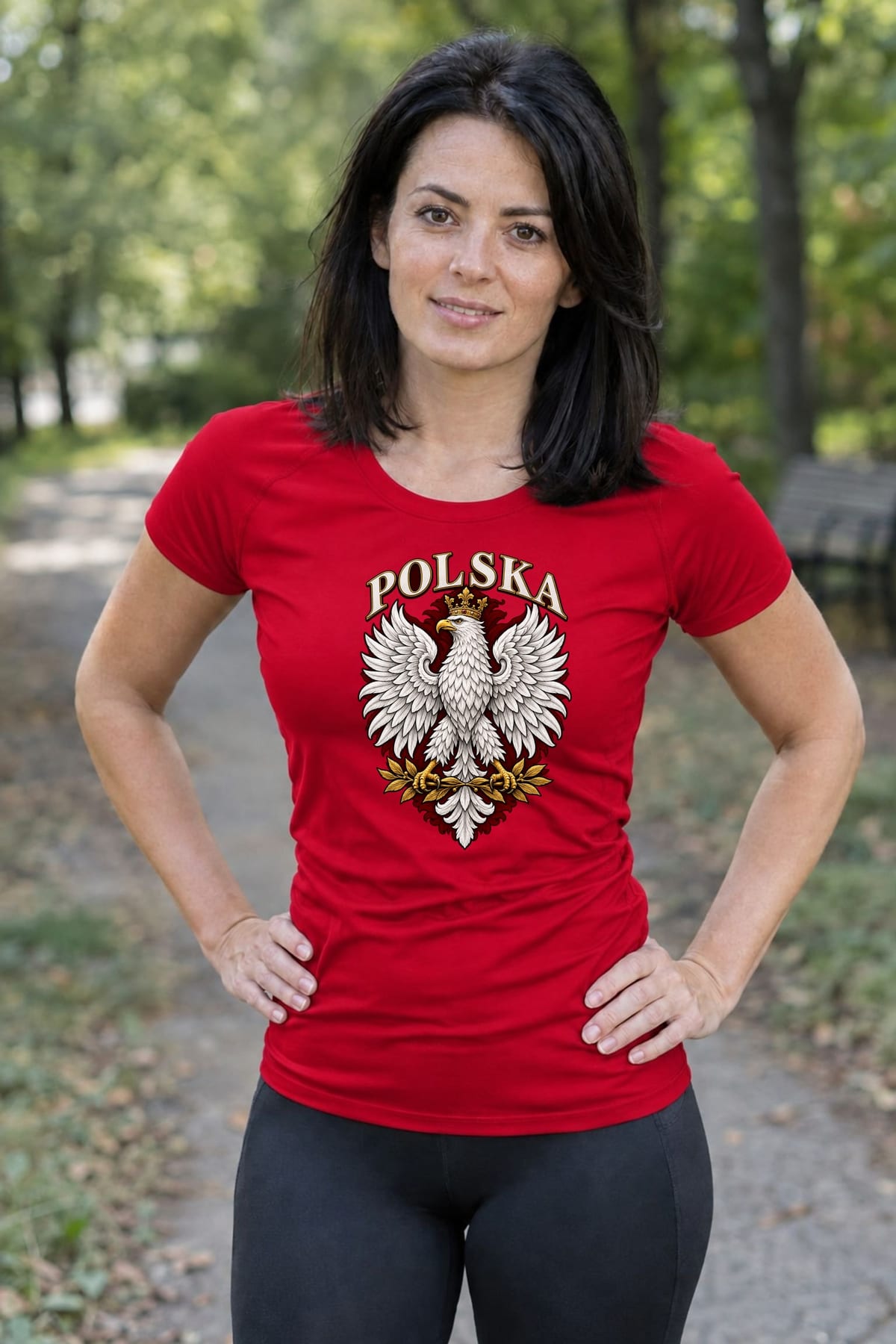 Koszulka damska czerwona Polska orzeł patriotyczna godło prezent, zdjęcie 8