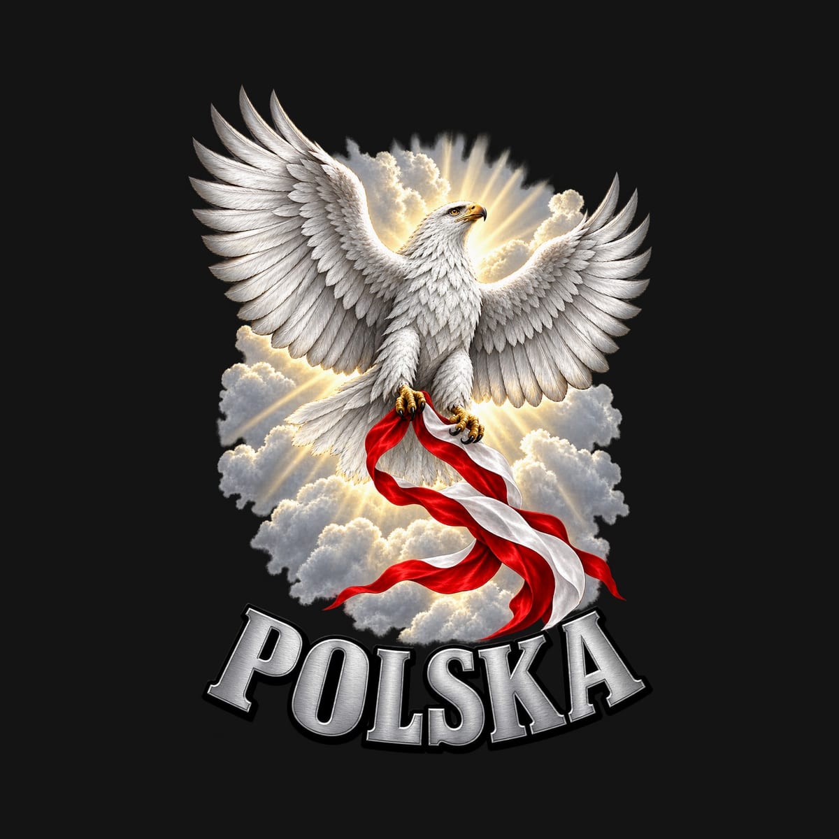 Koszulka damska czarna polska orzeł patriotyczna flaga prezent, zdjęcie 2
