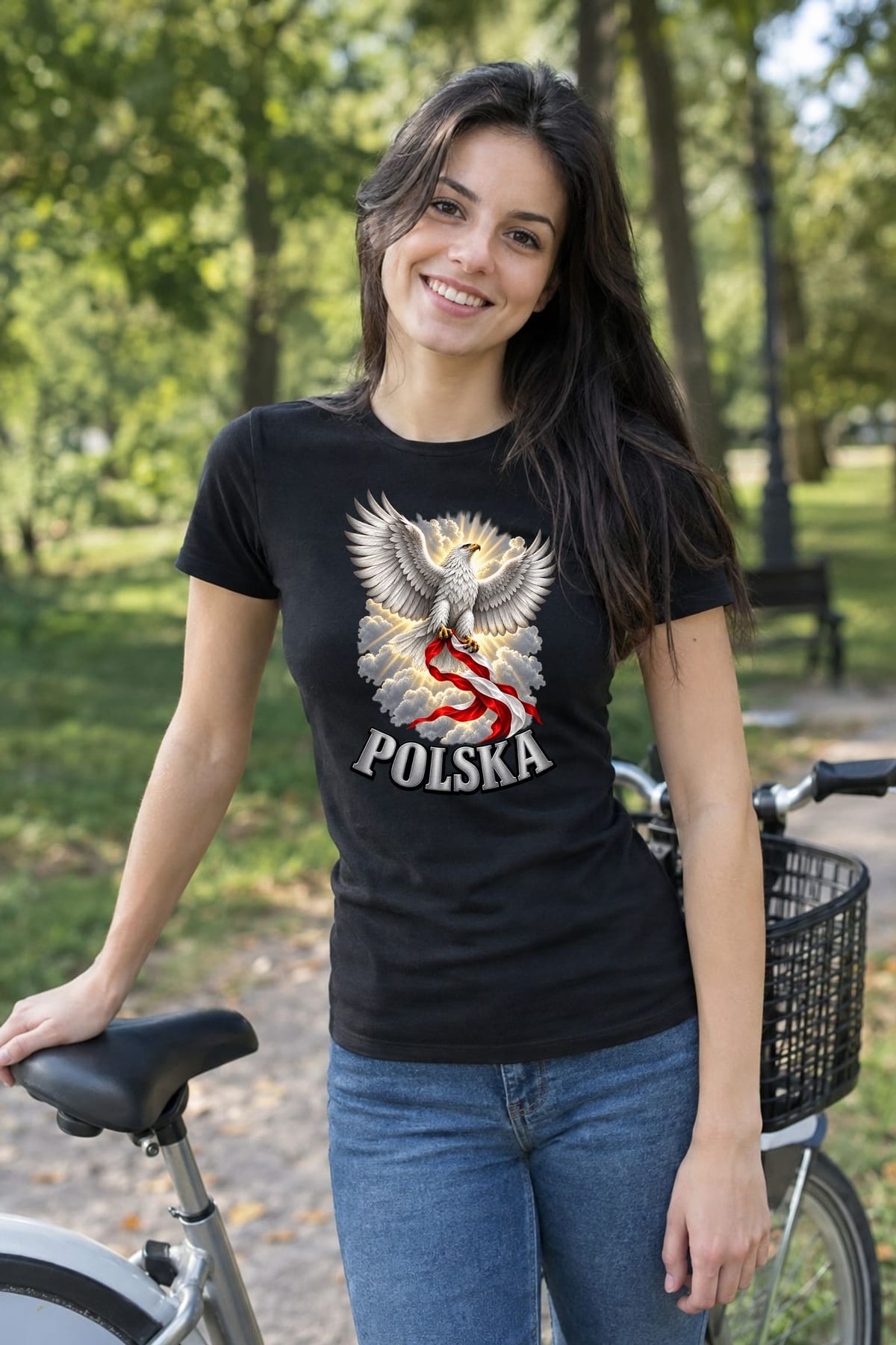 Koszulka damska czarna polska orzeł patriotyczna flaga prezent, zdjęcie 5