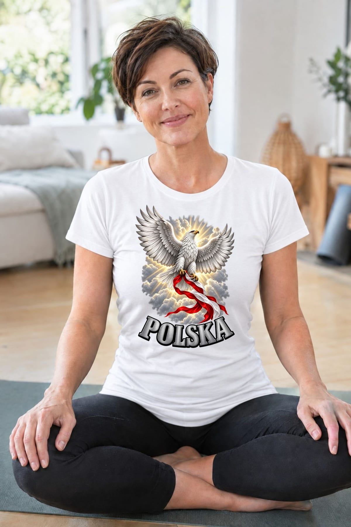 Koszulka damska biała polska orzeł patriotyczna flaga prezent, zdjęcie 3