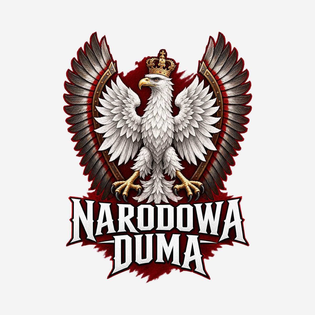 Koszulka damska czerwona patriotyczna orzeł z koroną narodowa duma, zdjęcie 2