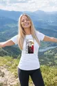 Koszulka damska biała Polska orzeł patriotyczna z flagą prezent, zdjęcie 4