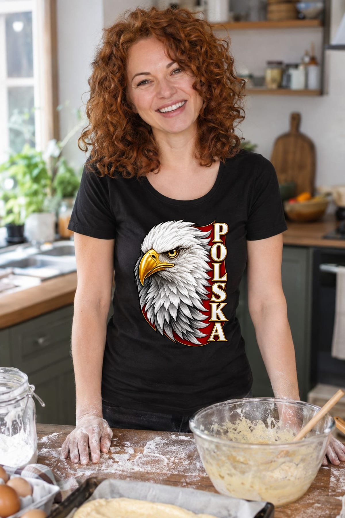 Koszulka damska czarna Polska orzeł bielik patriotyczna dla niej, zdjęcie 5