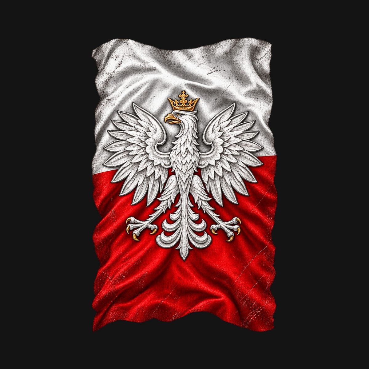 Koszulka damska czarna orzeł na fladze patriotyczna dla niej prezent, zdjęcie 2