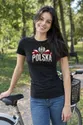 Koszulka damska czarna Polska orzeł kamienne litery patriotyczna, zdjęcie 4
