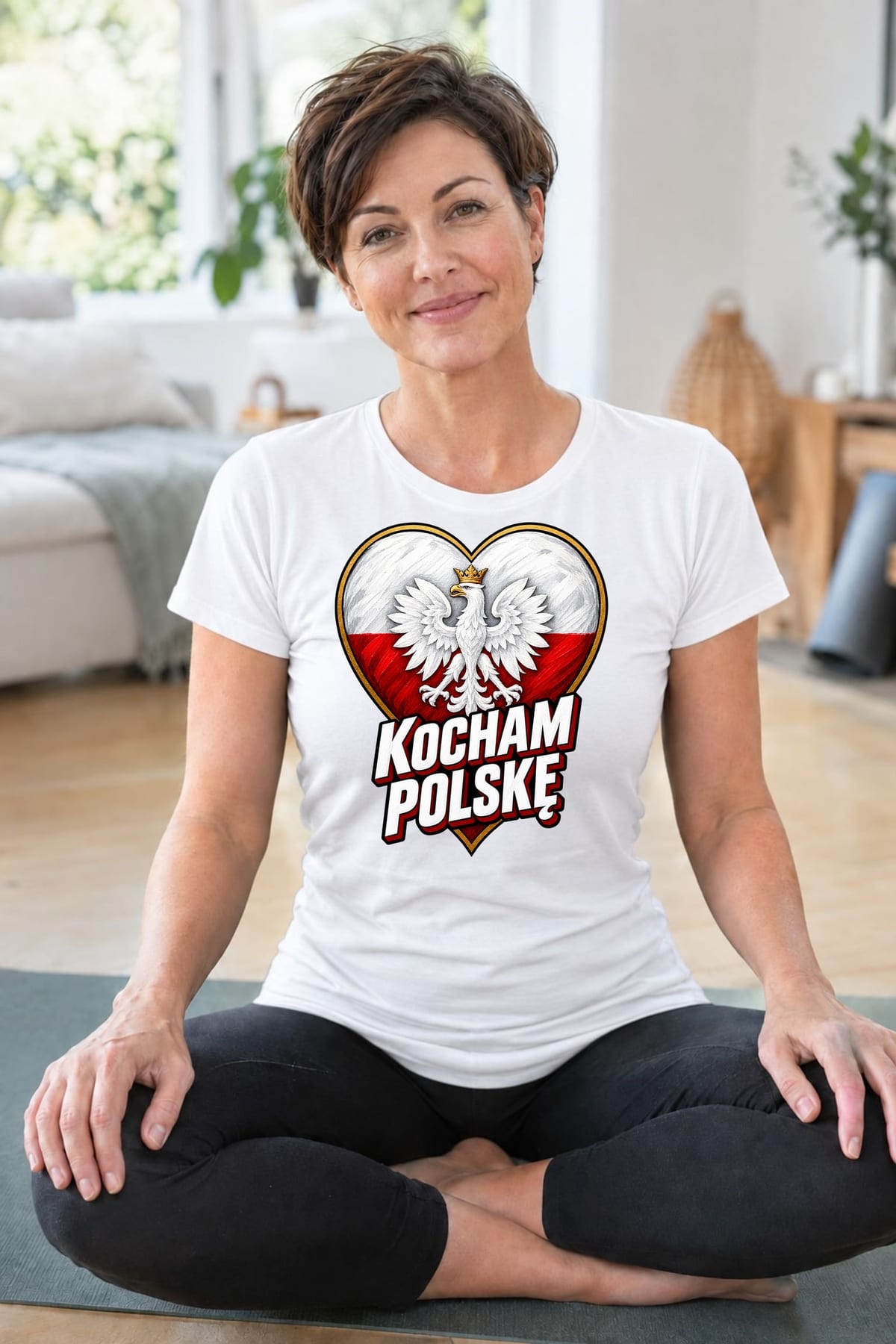 Koszulka damska biała kocham polskę patriotyczna z orłem prezent, zdjęcie 7