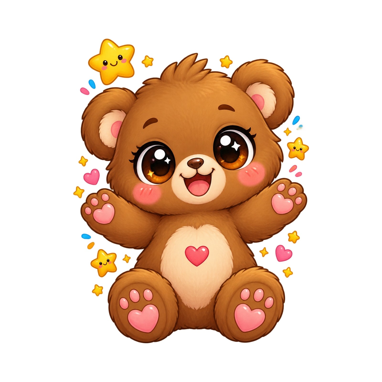 Koszulka z misiem dla dziewczynki biała słodki styl kawaii prezent, zdjęcie 2