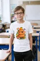 Koszulka z kapibarą dla chłopca biała słodki styl kawaii dla dzieci, zdjęcie 4