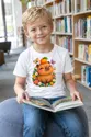 Koszulka z kapibarą dla chłopca biała słodki styl kawaii dla dzieci, zdjęcie 7