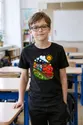 Koszulka z pociągiem dla chłopca czarna wesoła bajkowa scena prezent, zdjęcie 5