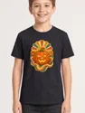 Koszulka z dynią halloweenową dla chłopca czarna styl retro lat 70 prezent, zdjęcie 1