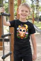 Koszulka z sową dla chłopca czarna słodki styl kawaii prezent, zdjęcie 6