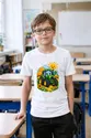 Koszulka z traktorem dla chłopca biała wesoła bajkowa scena dla dzieci, zdjęcie 3