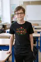 Koszulka z jamnikiem dla chłopca czarna ludowa wycinanka, zdjęcie 4