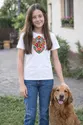 Koszulka z rybą dla dzieci dla dziewczynki biała ludowa wycinanka, zdjęcie 3