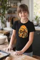 Koszulka dla dziewczynki z motorem czarna klimat retro lata 70, zdjęcie 4