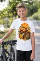 Koszulka dla chłopca z motorem biała klimat retro lata 70, zdjęcie 4