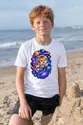 Koszulka z tygrysem dla chłopca biała kosmiczna przygoda, zdjęcie 6