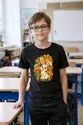 Koszulka z królikiem dla chłopca czarna retro lata 70, zdjęcie 8